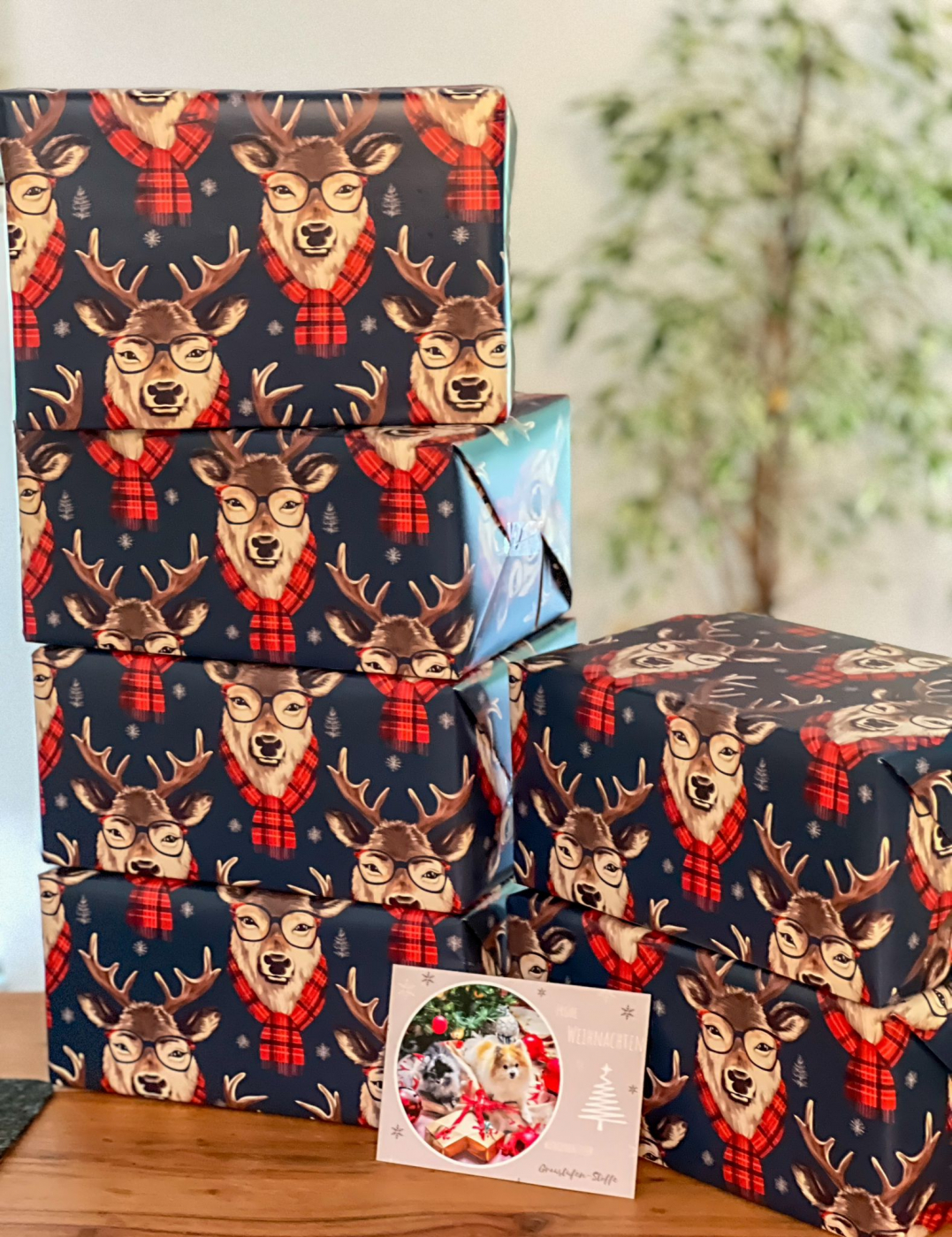 Graustufen-Stoffe Stoff-Adventskalender 2025 - Variante S - 4 exklusive Bio-Eigenproduktionen